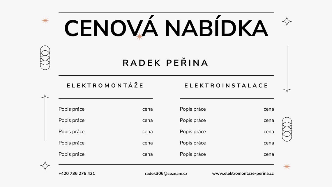 Návrh a cenová nabídka zdarma